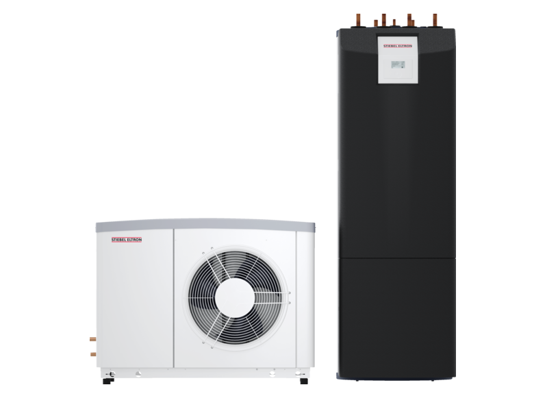 Stiebel HPA-O 4 CS Plus compact D Set 1.1 Zestaw inwerterowej monoblokowej pompy ciepła powietrze-woda z wieżą hydrauliczną HSBC 180 Plus (202927). Wykonanie zewnętrzne PC.