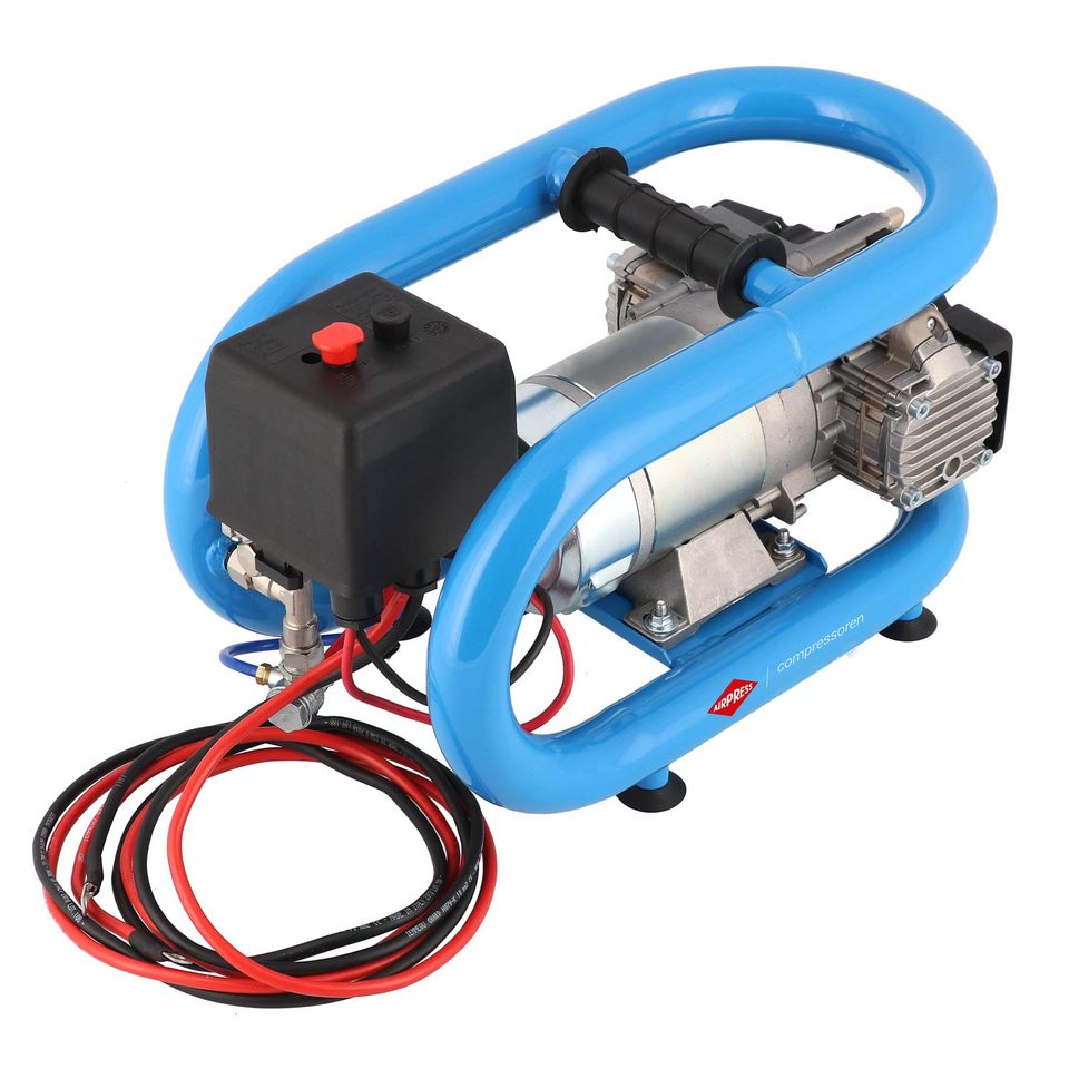 Airpress Mały kompresor samochodowy 12V LMO 3-190 8 bar 0.7 KM/0.5 kW 152 l/min 3 l bezolejowy dwutłokowy Airpress Mały kompresor samochodowy 12V LMO 3-190 8 bar 0.7 KM/0.5 kW 152 l/min 3 l bezolejowy dwutłokowy