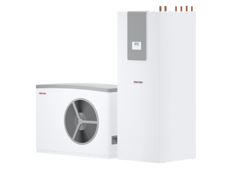 Stiebel HPA-O 13 C Premium compact D Set 1 Zestaw inwerterowej monoblokowej pompy ciepła powietrze-woda z wieżą hydrauliczną HSBC 200. Wykonanie zewnętrzne PC.