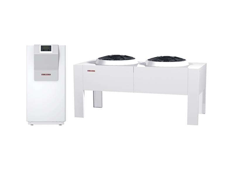 Stiebel WPL-S 25 HK 400 Premium Pompa ciepła P/W typu split do zastosowań komercyjnych (c.o., c.w.u., chł.), moc grzewcza 25,10 kW przy A-7/W35 wg EN 14511. Niska emisja dźwięku - jednostka zewn. bez kompresora. Maks. temp. zasil. +65°C. Klasa efekt. A++