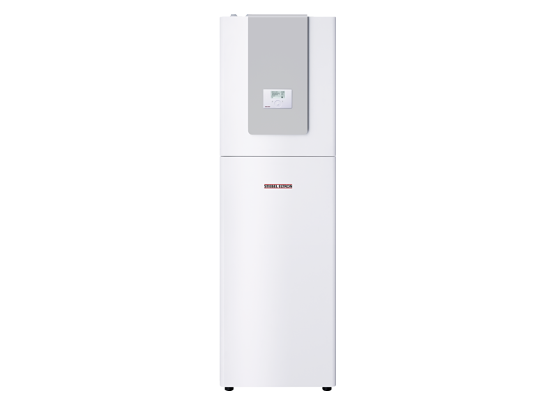 Stiebel HPG-I 12 DCS Premium Inwerterowa pompa ciepła solonka – woda z f. chłodzenia, regulatorem WPM, 162 litrowym zasobnikiem c.w.u., pompami obiegowymi dolnego i górnego źródła. Modulacja mocy 2.14-12.66kW. Maks. temp. zasilania +75°C. Klasa efektywno