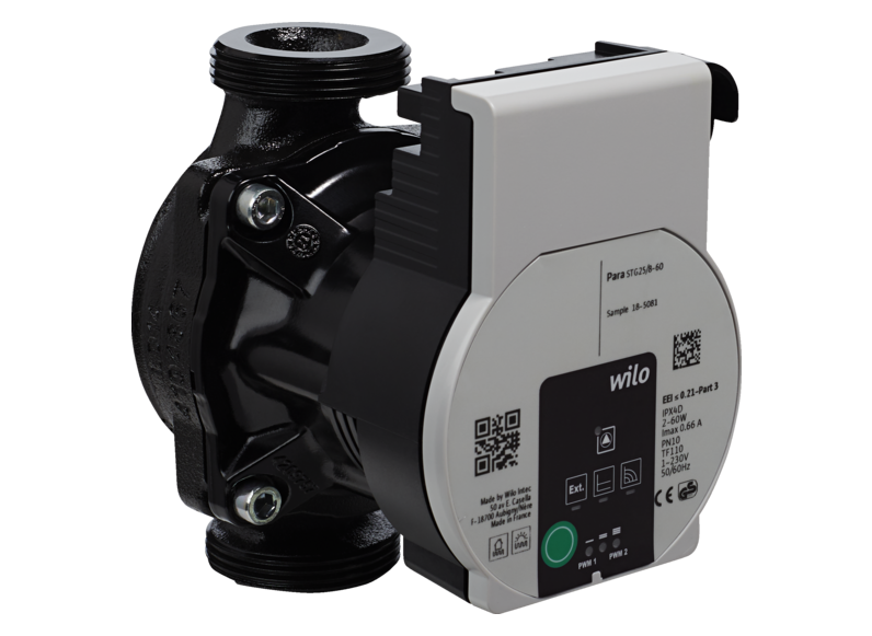 Stiebel UP 25/7.5 PCV Elektroniczna pompa obiegowa górnego źródła do instalacji pomp ciepła, typ: Wilo PARA STG/8-60, przyłącze G1 1/2, zasilanie 230V, sterowanie sygnałem PWM lub różnicą ciśnień