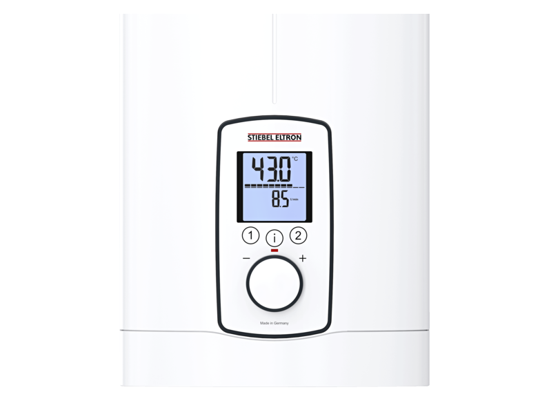 Stiebel DHE 18/21/24 Elektronicznie regulowany przepływowy ogrzewacz wody z dużym wyświetlaczem LCD