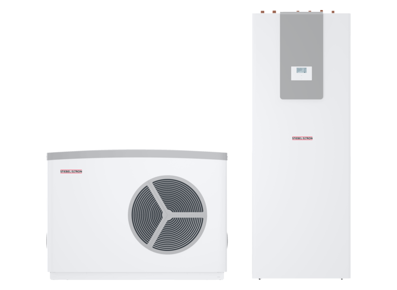 Stiebel HPA-O 07.1 CS Premium compact D Set 1 Zestaw inwerterowej monoblokowej pompy ciepła powietrze-woda z wieżą hydrauliczną HSBC 200. Wykonanie zewnętrzne PC.