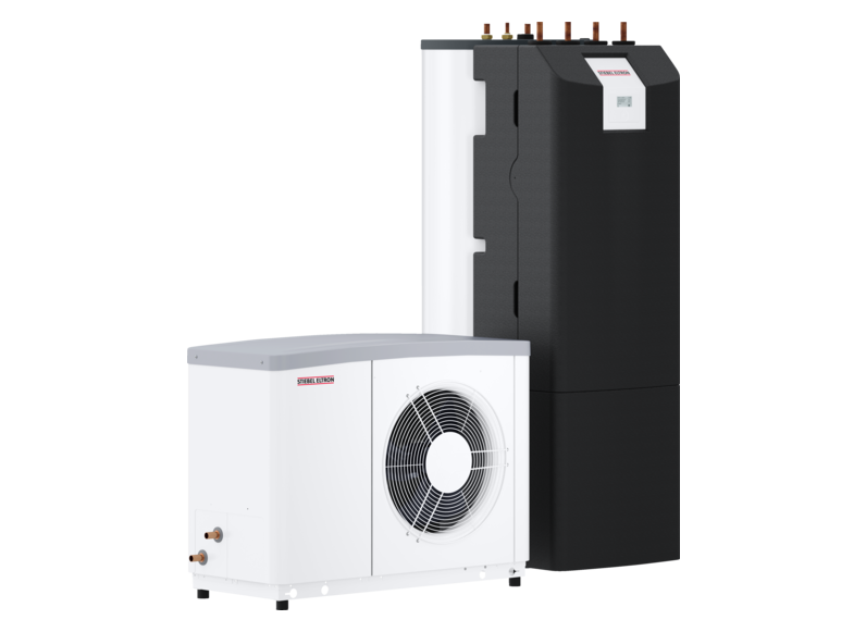 Stiebel HPA-O 4 CS Plus compact D Set 1.1 Zestaw inwerterowej monoblokowej pompy ciepła powietrze-woda z wieżą hydrauliczną HSBC 180 Plus (202927). Wykonanie zewnętrzne PC.