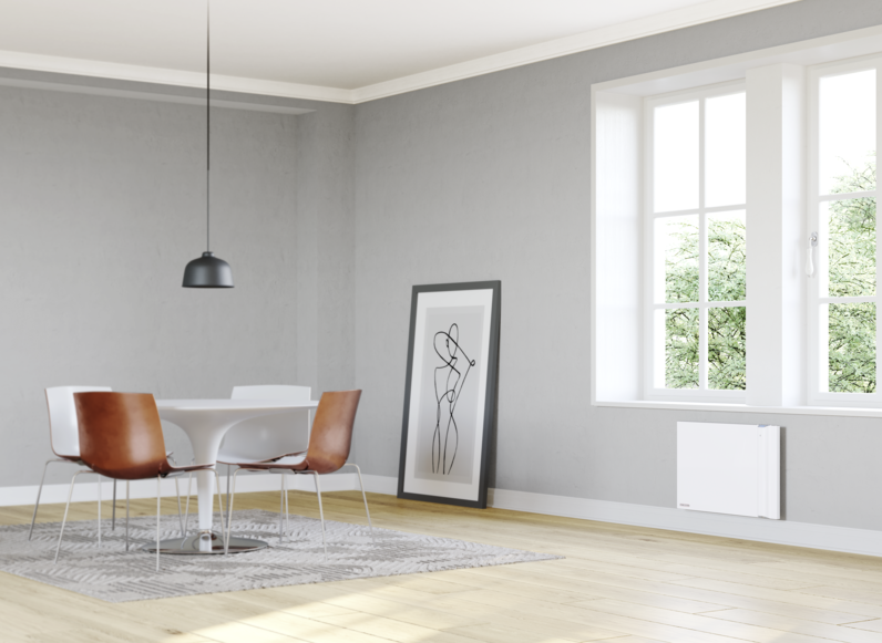 Stiebel CND 100 Wiszący konwektor o mocy - 1,0 kW z technologią DUAL THERM promieniowania i konwekcji, sterowanie całkowicie elektroniczne z wyświetlaczem