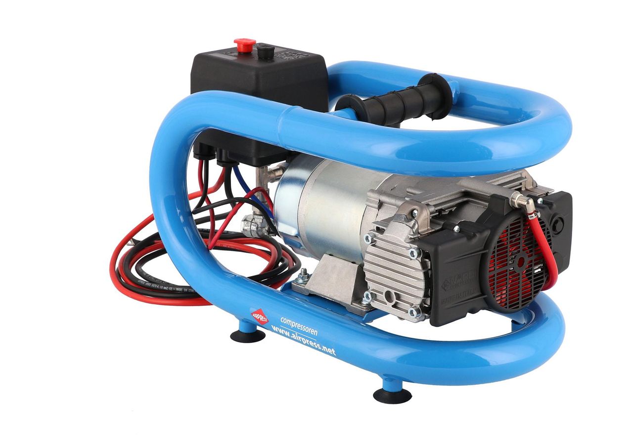 Airpress Mały kompresor samochodowy 12V LMO 3-190 8 bar 0.7 KM/0.5 kW 152 l/min 3 l bezolejowy dwutłokowy Airpress Mały kompresor samochodowy 12V LMO 3-190 8 bar 0.7 KM/0.5 kW 152 l/min 3 l bezolejowy dwutłokowy