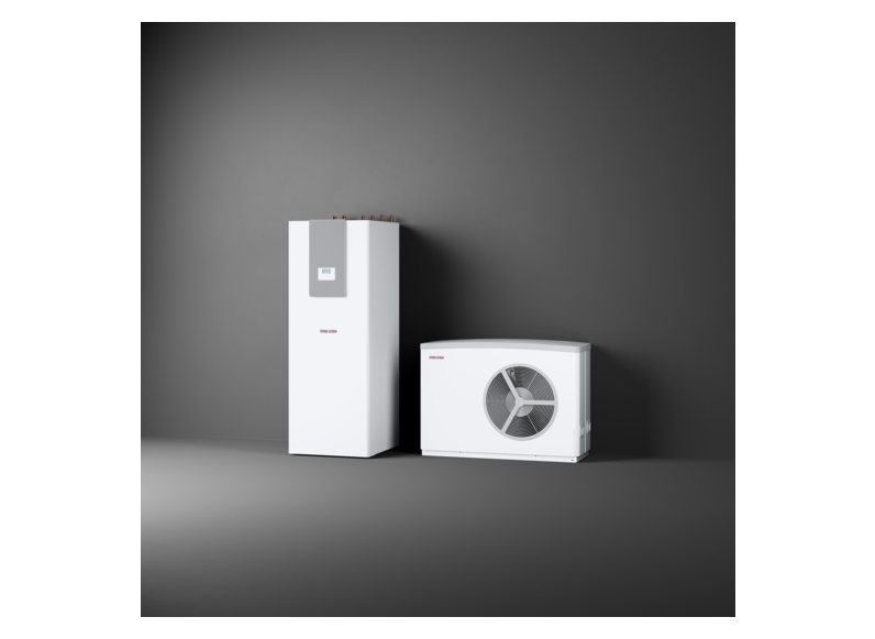 Stiebel HPA-O 13 Premium compact D Set 1 Zestaw inwerterowej monoblokowej pompy ciepła powietrze-woda z wieżą hydrauliczną HSBC 200. Wykonanie zewnętrzne PC.