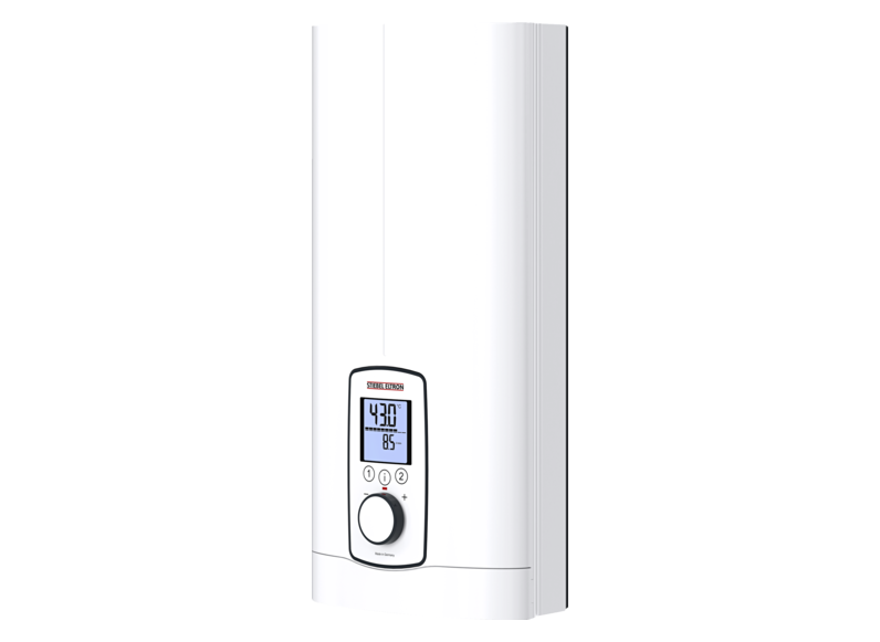 Stiebel DHE 18/21/24 Elektronicznie regulowany przepływowy ogrzewacz wody z dużym wyświetlaczem LCD
