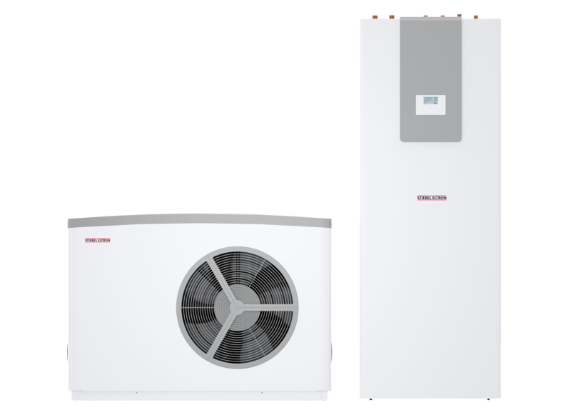 Stiebel HPA-O 13 C Premium compact D Set 1 Zestaw inwerterowej monoblokowej pompy ciepła powietrze-woda z wieżą hydrauliczną HSBC 200. Wykonanie zewnętrzne PC.