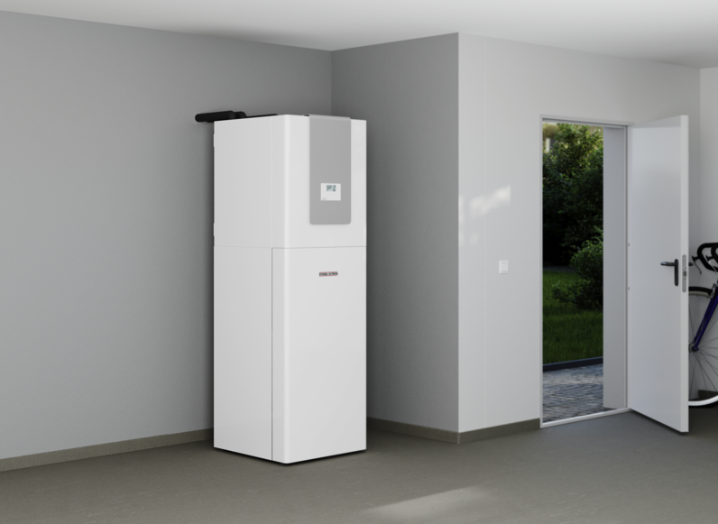 Stiebel HPG-I 12 DCS Premium Inwerterowa pompa ciepła solonka – woda z f. chłodzenia, regulatorem WPM, 162 litrowym zasobnikiem c.w.u., pompami obiegowymi dolnego i górnego źródła. Modulacja mocy 2.14-12.66kW. Maks. temp. zasilania +75°C. Klasa efektywno