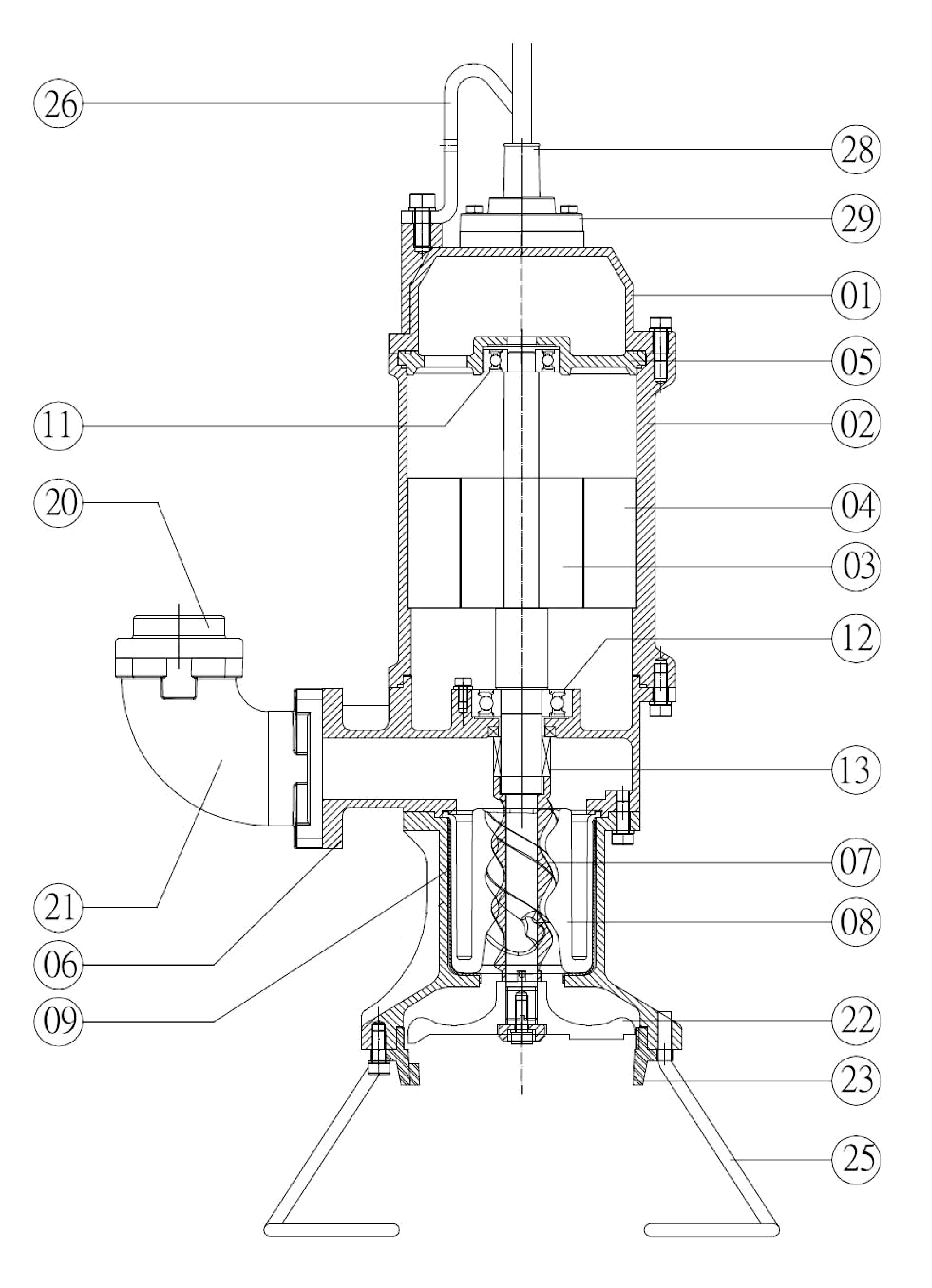 Harpia 1100 T (1,1 kW, 400 V) pompa wyporowa / śrubowa
